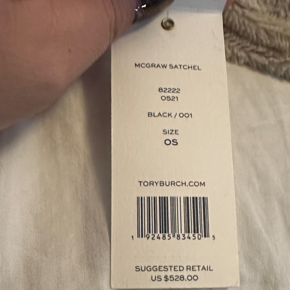 Tory Burch McGraw Satchel in Black Leather